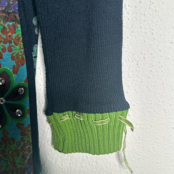 Desigual Black and Green Patterned Dress - Picture 6 of 11